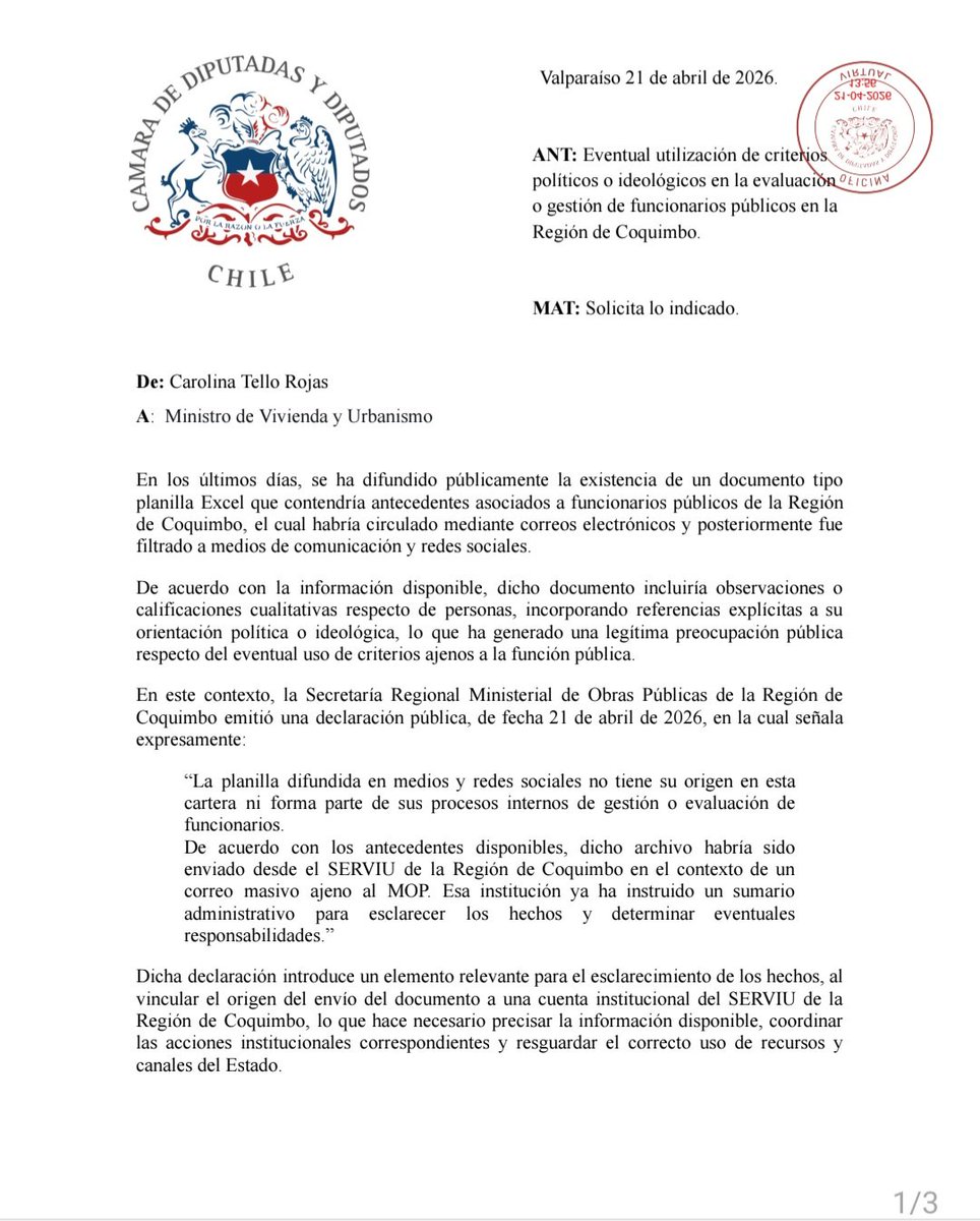 Carolina Tello Diputada D5 tweet media