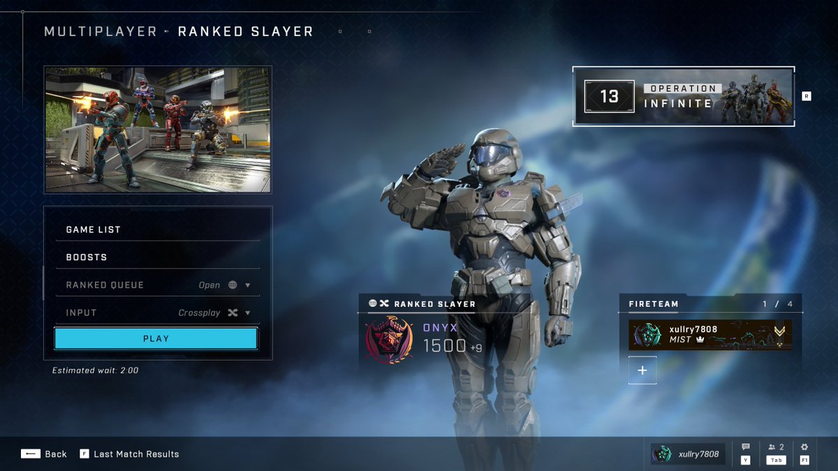 XullryFPS's tweet photo. I hit Onyx in @Halo #halo #haloinfinite #rankedslayer https://t.co/EhsbCa3Cy0