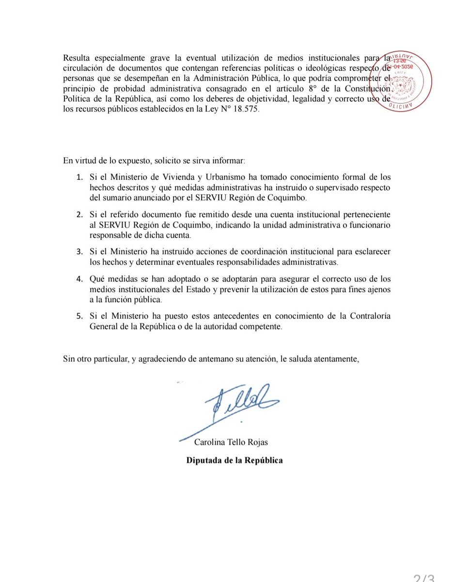 Carolina Tello Diputada D5 tweet media