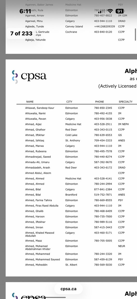 escott2022's tweet photo. So I was looking for a new dr in Alberta, so I went to the list of drs. There are 233 pages. https://t.co/rUmWhgACeF
Does anyone see any names that aren’t indian??  I had to take a second look and share this. They have taken over, I fear it’s too late. https://t.co/4Oodoh4KIN