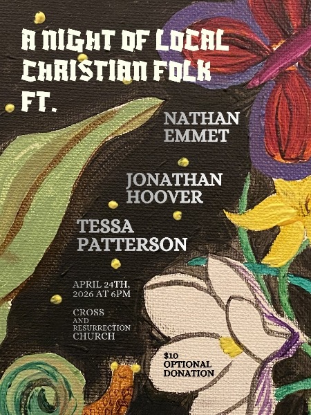 EMUChapel's tweet photo. Please join local artists for a concert this Friday at Cross and Resurrection, the Chapel at EMU. Nathanael Zuellig wrote: "Debuting a whole lotta new jazzy/folky Christian material this Friday at Cross and Resurrection." Going to be great! #music https://t.co/ry0wkT3PHF