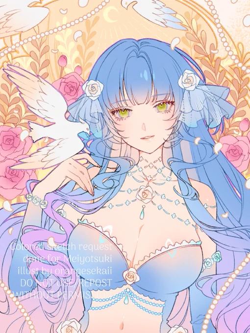 Colored sketch request done for Thank you so much for your kind support~!