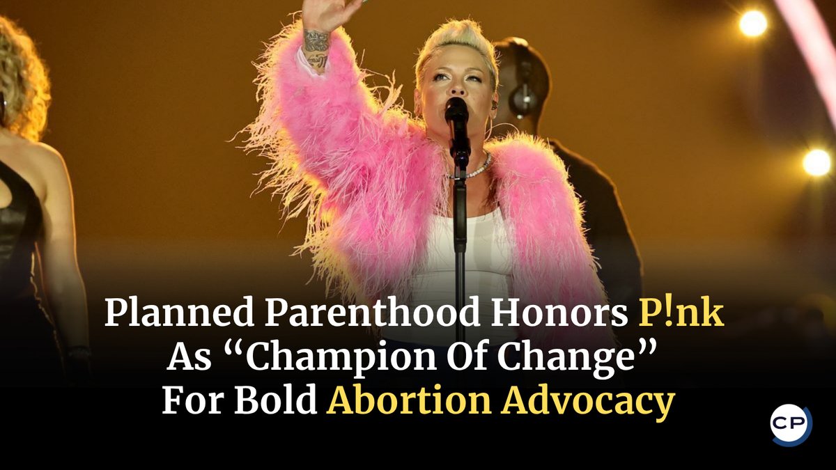 ChristianPost's tweet image. Planned Parenthood honored singer P!nk with a “Champion of Change” award as its latest report shows record-high abortion numbers.
#Pink #PlannedParenthood #Abortion #ProLife #ChristianNews
🔗 dlvr.it/TS8pWY