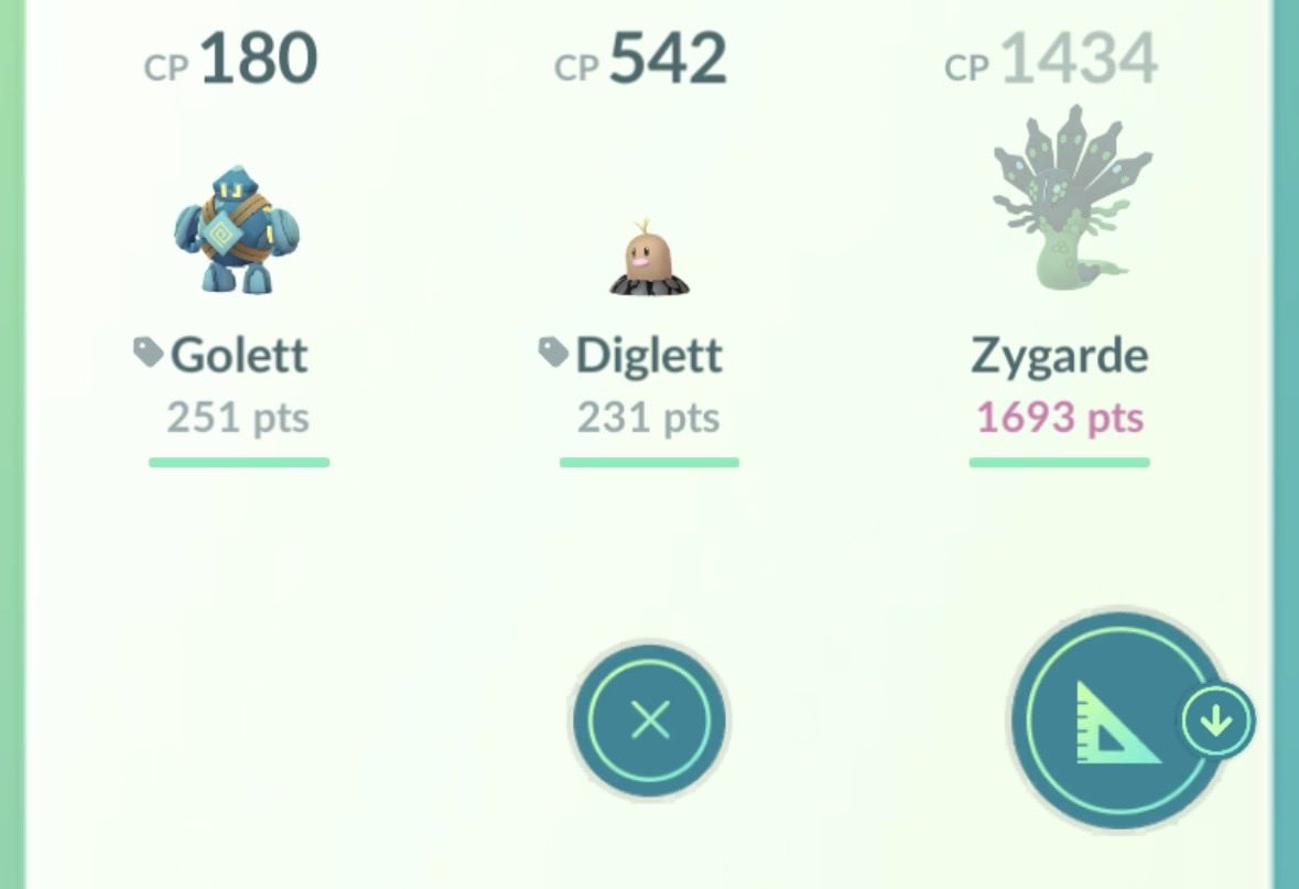 curleazy's tweet photo. Can you make this make sense!?!? My Zygard is showing 1693 pts, but when I place it on the showcase, it only shows 401 pts 😡😡😡
As if the showcases were terrible already 
@PokemonGoApp @NianticHelp @Pokemon #pokemongo #showcase https://t.co/LHbTIBWwcZ