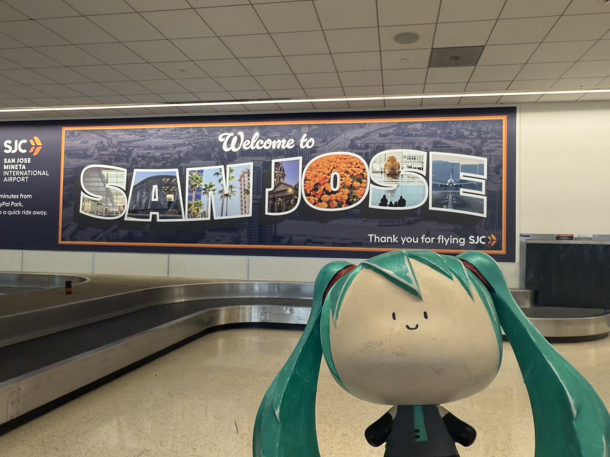 mikuexpo's tweet photo. 🌐MIKU EXPO 2026 North America🌐

‘u’ miku is here in San Jose!
See you at San Jose Civic tomorrow! Doors opens at 7pm 🍬

#MIKUEXPO2026 #MIKUEXPO #HatsuneMiku https://t.co/acRZiuXZrr
