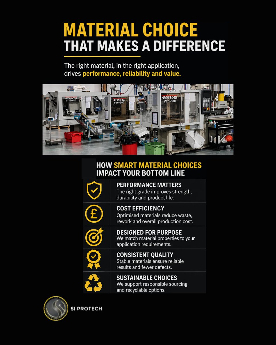 SiProtechUK_Ltd's tweet image. Two components. Same design. Different outcomes.
The difference? Material selection.
Get it right:
✔ Consistency
✔ Performance
✔ Fewer defects
Get it wrong:
✖ Rework
✖ Delays
✖ Higher costs
#InjectionMoulding #UKManufacturing #SiProtechUKLtd