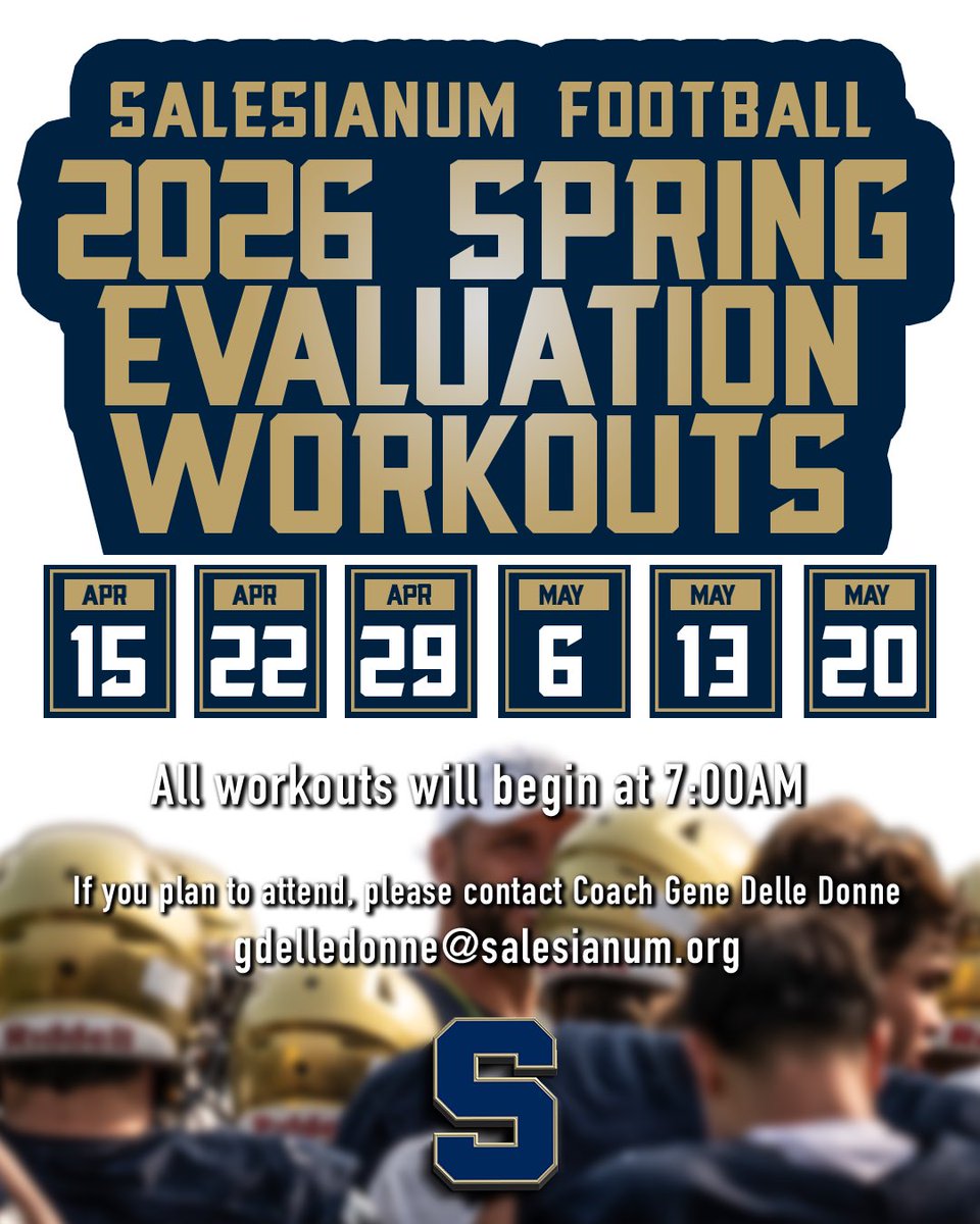 tdhald's tweet photo. Headed up ๐tomorrow morning to see @SalesianumFB work out ๐
A must stop for any college recruiting DE ๐ฃ๏ธ
Tons of ballers to get ๐'s on for all levels of play โผ๏ธ
Looking forward to gets evals out to all our college clients ๐ฏ #WhyNP #Looking4Ballers https://t.co/9LVY0DyKSu