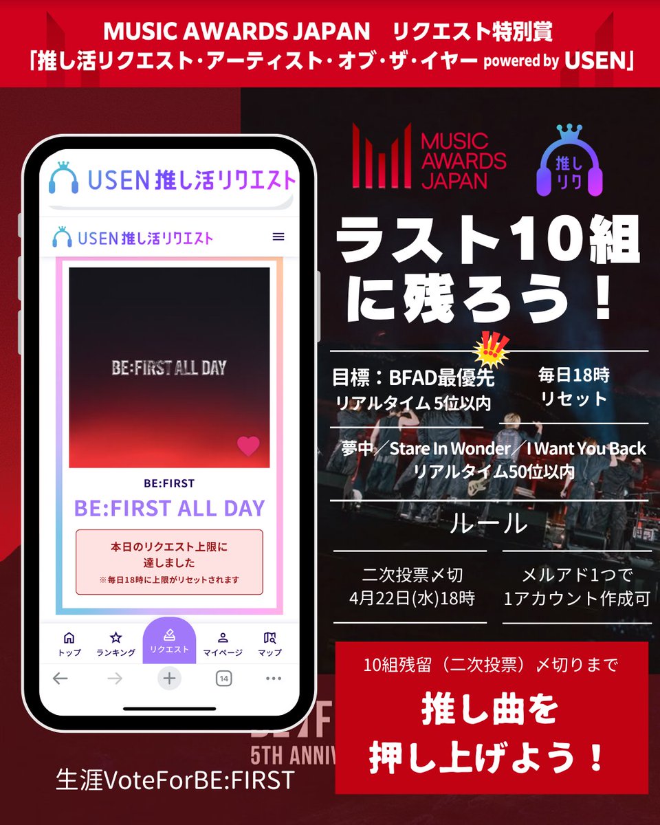 Int'l Vote Support for BESTY tweet media