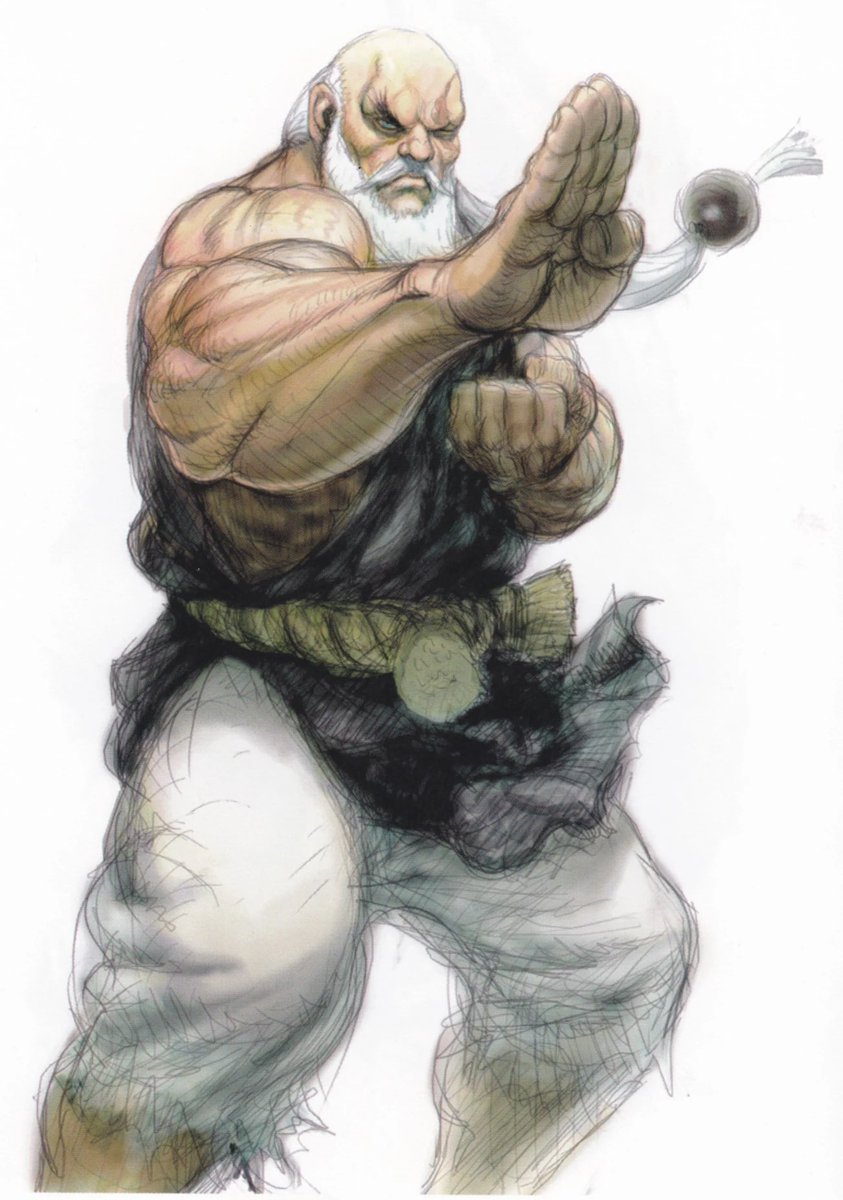 YamamotoElios's tweet image. Gouken’s Street Fighter IV: Concept art by Daigo Ikeno. 

#Streetfighter #CAPCOM #artwork #illustration