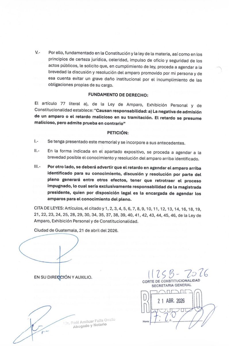#URGENTE
Ante la evidente irresponsabilidad de la presidente de la CC, doctora Anabella Morfín, hacemos del conocimiento de la población, y de dicha Corte, que el retardo en poner en agenda el amparo promovido por la FCT para su conocimiento, discusión y resolución podría