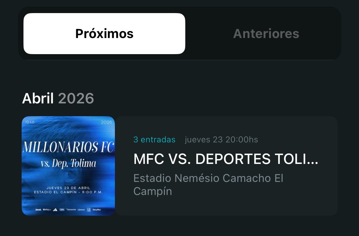 Se venden 3  boletas orientales para el partido #Millonarios vs #Tolima. Localidad oriental general norte. Mucho más económicas que precio de taquilla !!