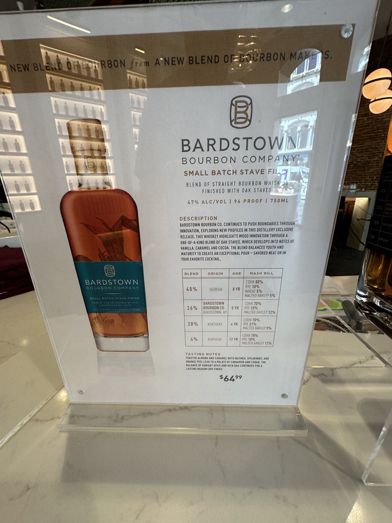 RareBourbonHub's tweet image. Distillery only pick @ Bardstown Bourbon Company downtown #bourbon