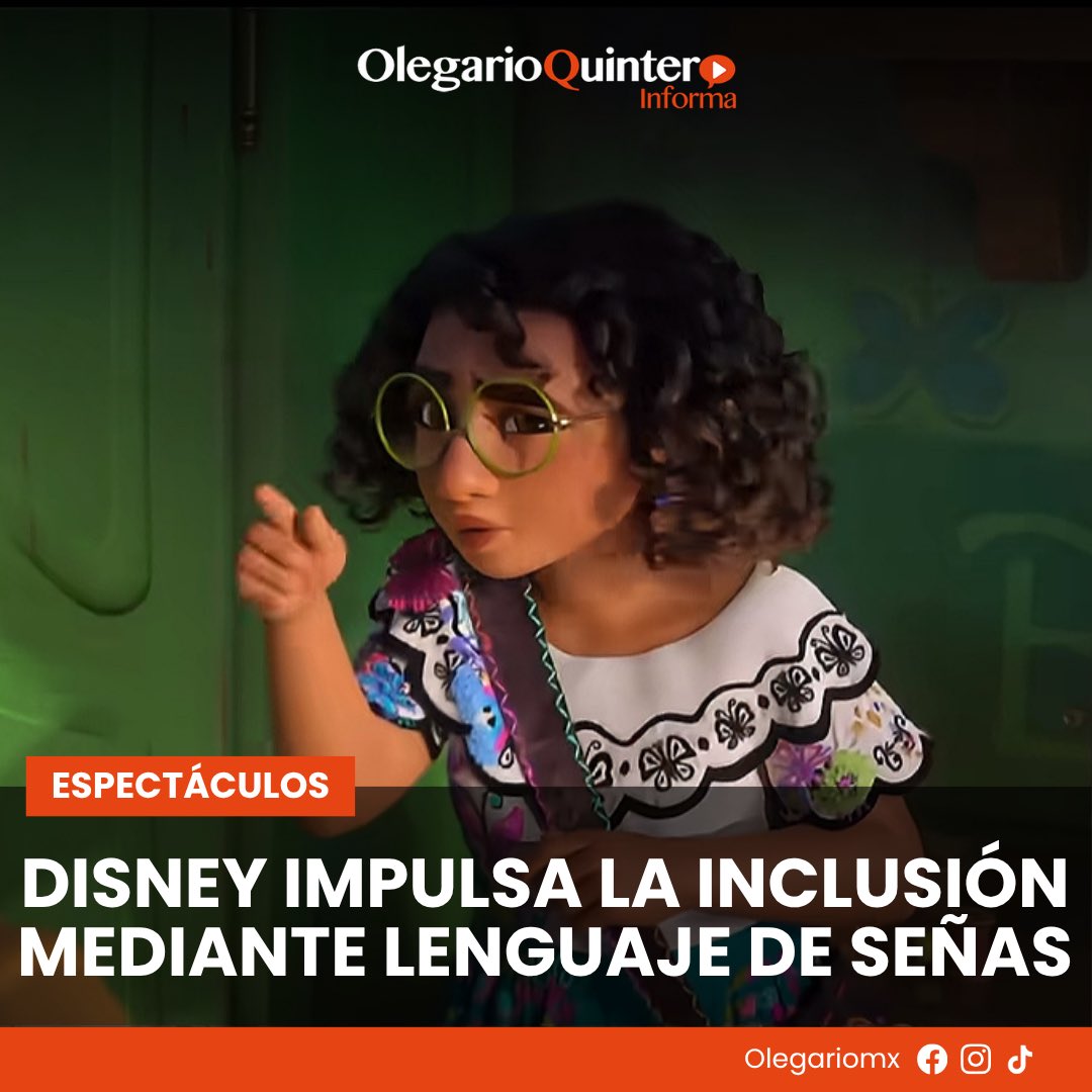 OlegarioMX's tweet image. La magia de Frozen, Moana y Encanto ahora es más accesible con versiones oficiales en Lenguaje de Señas Americano. Un gran avance de Disney para llevar sus historias a la comunidad con discapacidad auditiva. 🎬✨

#Disney #Inclusión #ASL #Accesibilidad #Cine