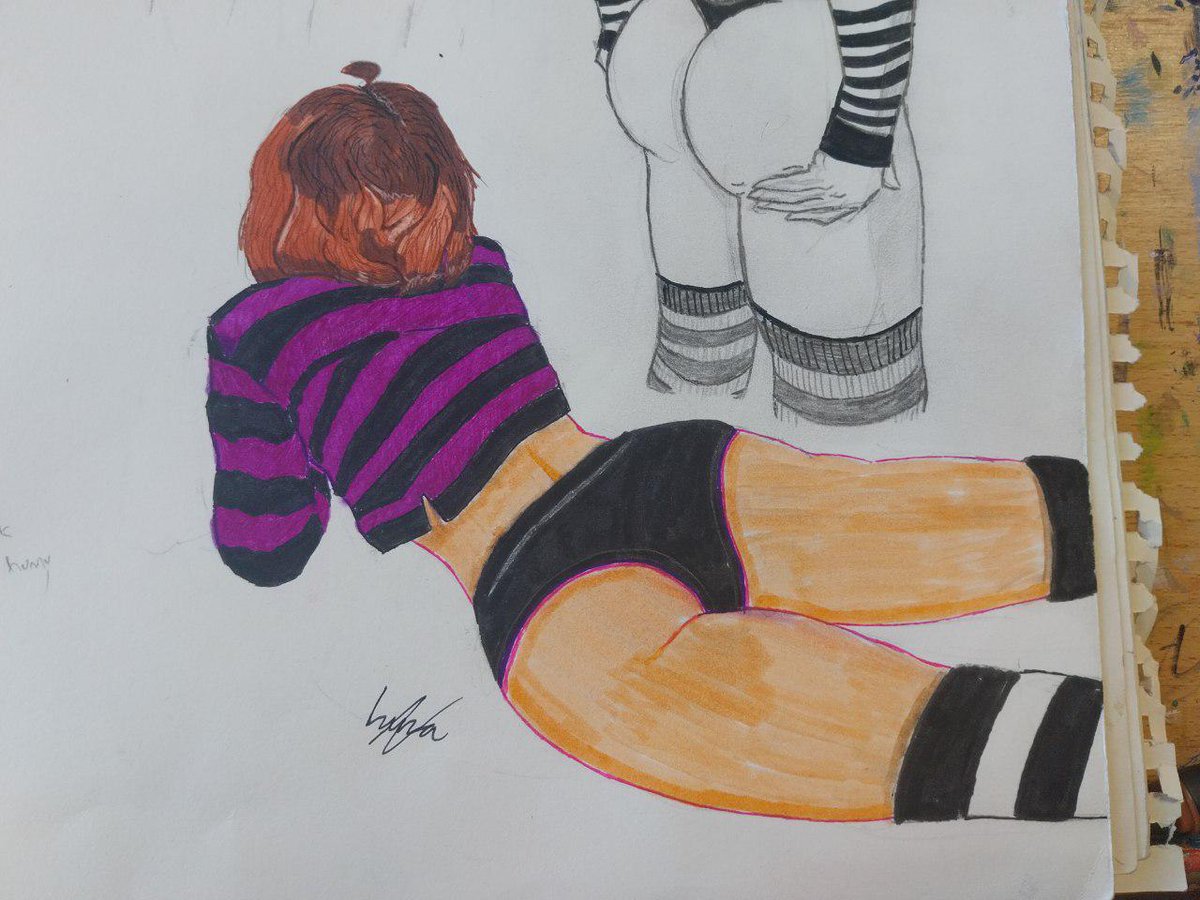 Alexx_Ice's tweet photo. Artist friend drew my ass again :3 Perfectly captured the essence of an Overwatch Support main 🖤💜 
#femboy #nsfwart #femboyart #nsfwtwt https://t.co/nAig9BXk84