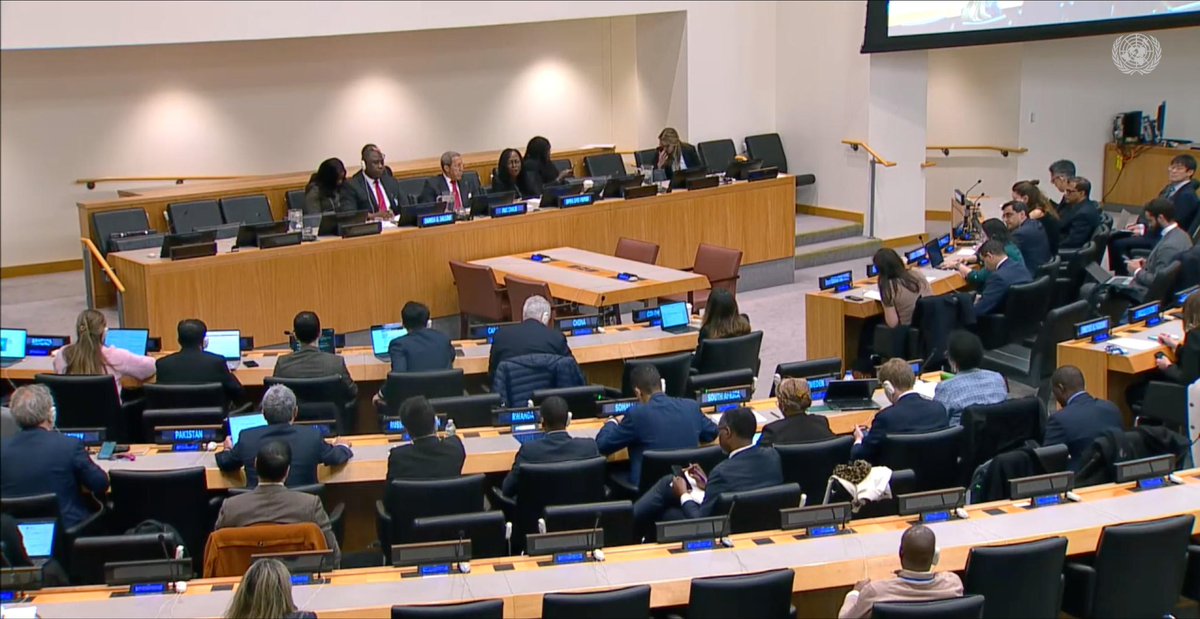 AfricanUnionUN's tweet photo. “The @_AfricanUnion welcomes the collaboration between the Government of #TheGambia 🇬🇲 , the @UN system 🇺🇳 , and the #PeacebuildingFund, whose support has been instrumental in advancing key peacebuilding priorities. These #partnerships underscore the importance of coordinated, sustained, and predictable support aligned with national priorities.
In this context, #AU encourages continued engagement between The Gambia and the Peacebuilding Commission through political accompaniment, knowledge-sharing, and mobilization of sustained support. We also emphasize the value of South-South and triangular cooperation, through which The Gambia’s experience can offer important lessons for countries undergoing similar transitions.”
~ Mr. Salem Matug, chargé d'affaires , on behalf of H.E. Mohamed Edrees, at the PBC Meeting on The Gambia’s development of a National Strategy on Transitional Justice and Peacebuilding.
#AfricaAtTheUN
#Agenda2063 @thegambiaUN #PBC