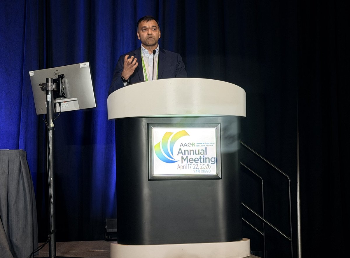 MSKCancerCenter's tweet image. Today, MSK physician-scientist Dr. Sarat Chandarlapaty shared his research on how #cancer develops resistance to #HER2 antibody-drug conjugates during a session at #AACR26.