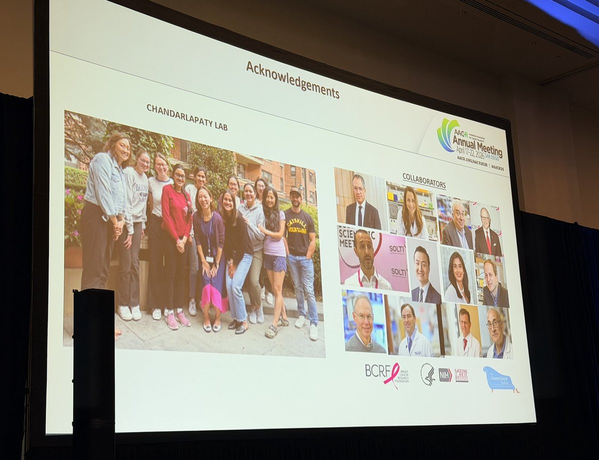 MSKCancerCenter's tweet image. Today, MSK physician-scientist Dr. Sarat Chandarlapaty shared his research on how #cancer develops resistance to #HER2 antibody-drug conjugates during a session at #AACR26.