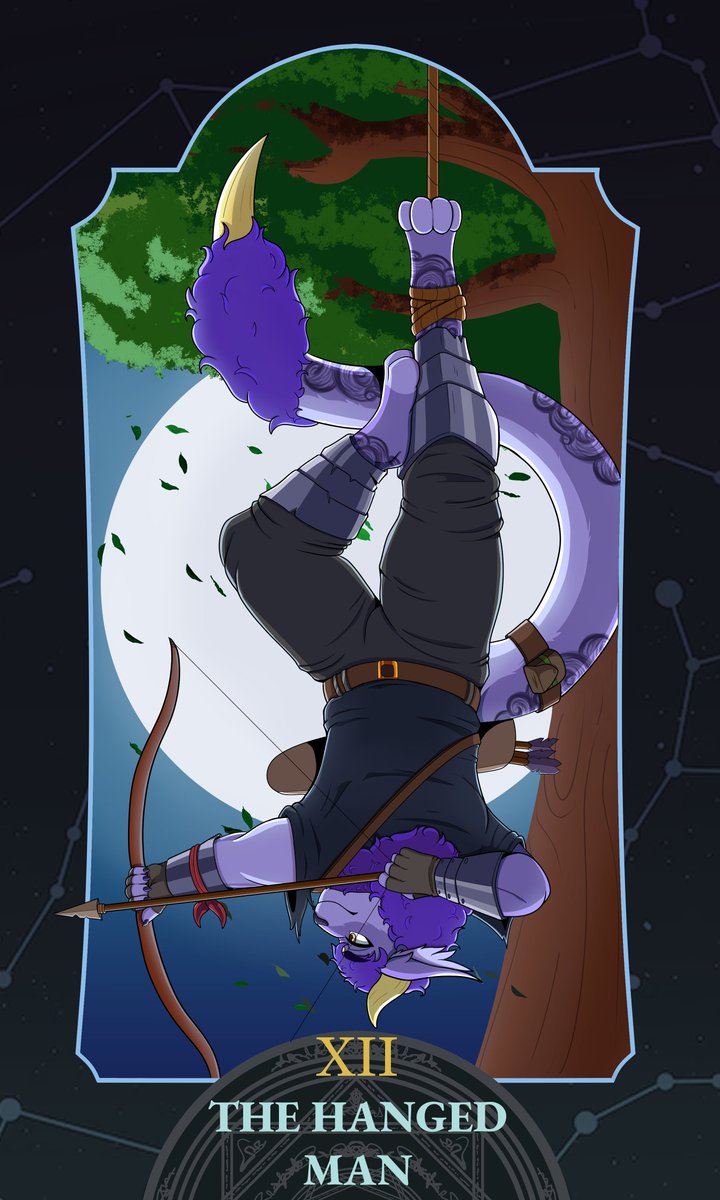 As the deck dwindles and time passes, a new card is set forward in silent motion. The eighteenth card is revealed.

Enlightenment. The embodiment of the Father of All and his sacrifice for knowledge, a quiet figure who willingly chose to see the world differently.