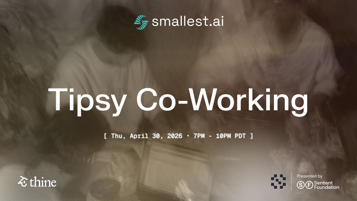 Join us for Tipsy Co-Working next Thursday!  

Last time <a href="/smallest_AI/">smallest.ai</a>, <a href="/hyperspell/">Hyperspell (YC F25)</a>, and <a href="/hydra_db/">HydraDB</a> brought together 300+ founders/operators from our community to co-work at a bar, and it was so much fun – people continued mingling for an hour after the bar closed… outside.