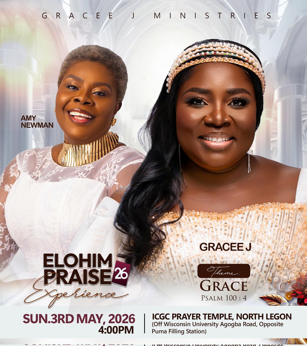 iamgraceej's tweet photo. Hello Beloved,
I personally invite you to this year's edition of Elohim Praise Experience. Kindly Share to invite friends and lovers God bless you. It's going to be bigger , better, greater and you canβt afford to miss it.
π₯π₯πππ π.
#GraceeJ #IamforJesus #elohimpraise https://t.co/AW3WExIWvJ