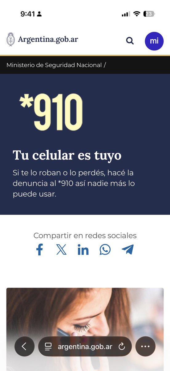 solgallardo_ok's tweet photo. @jefadelahorro No es una estafa lo del 910, podes llamar y dar de baja tu celu. Si lo recuperas podes volver a darlo de alta. Aparece en la página oficial. https://t.co/FPmtcXDRnd