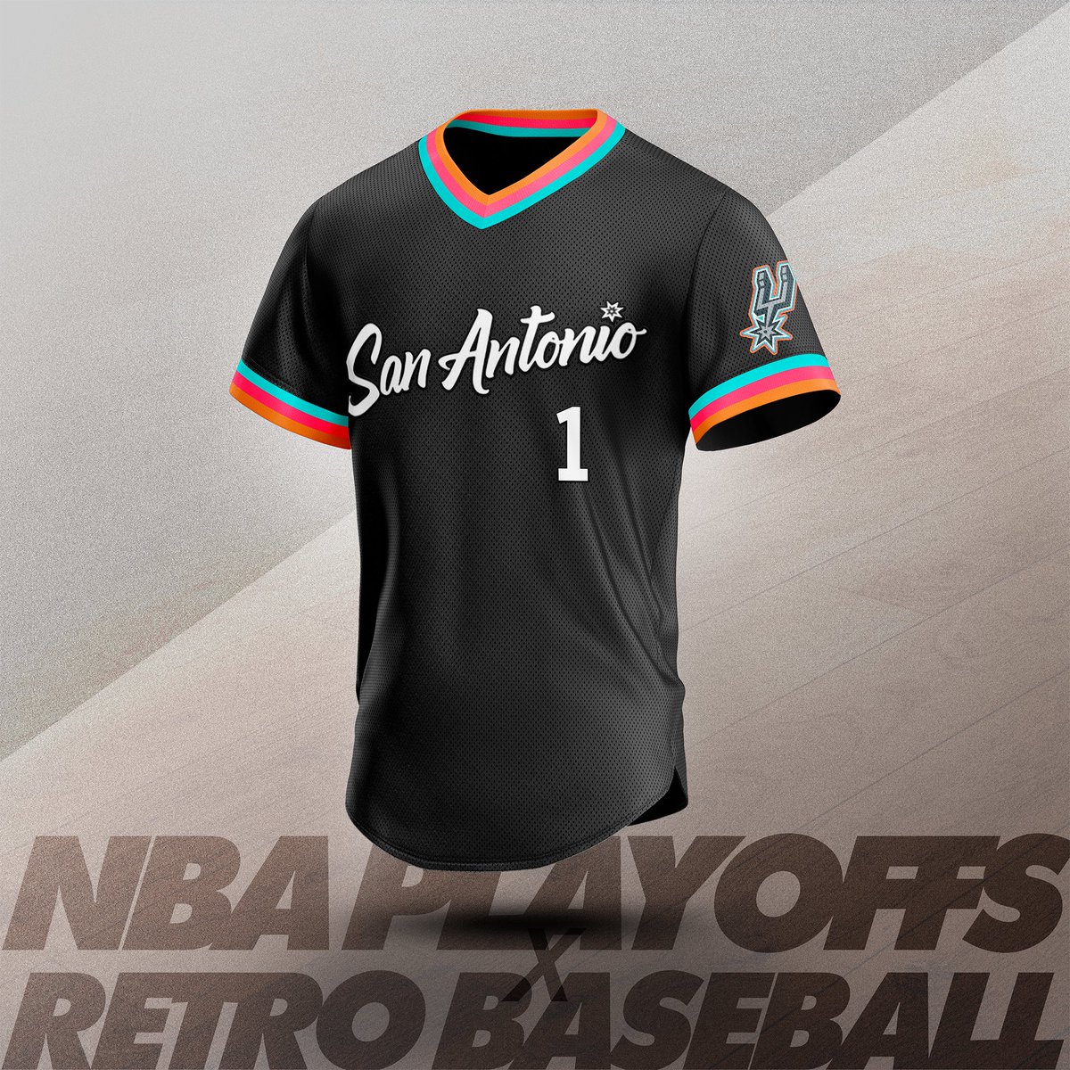 kkern_design's tweet photo. Design concept series: NBA Western Conference Round 1 playoff matchups reimagined as retro baseball pullovers. https://t.co/7fJDrx8UPA
