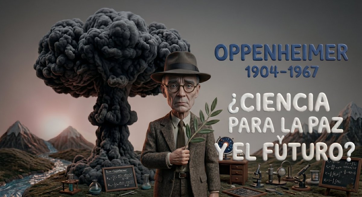 Yo_Actuario's tweet image. Nace Oppenheimer, el "padre de la bomba atómica". ☢️ 
Del Proyecto Manhattan al dilema ético que cambió el mundo. Un genio incomprendido que hoy es cine y tendencia total. 📽️✨

#Oppenheimer #Efemérides #Science #Physics

Más acá: elactuario.substack.com/p/efemereides-…