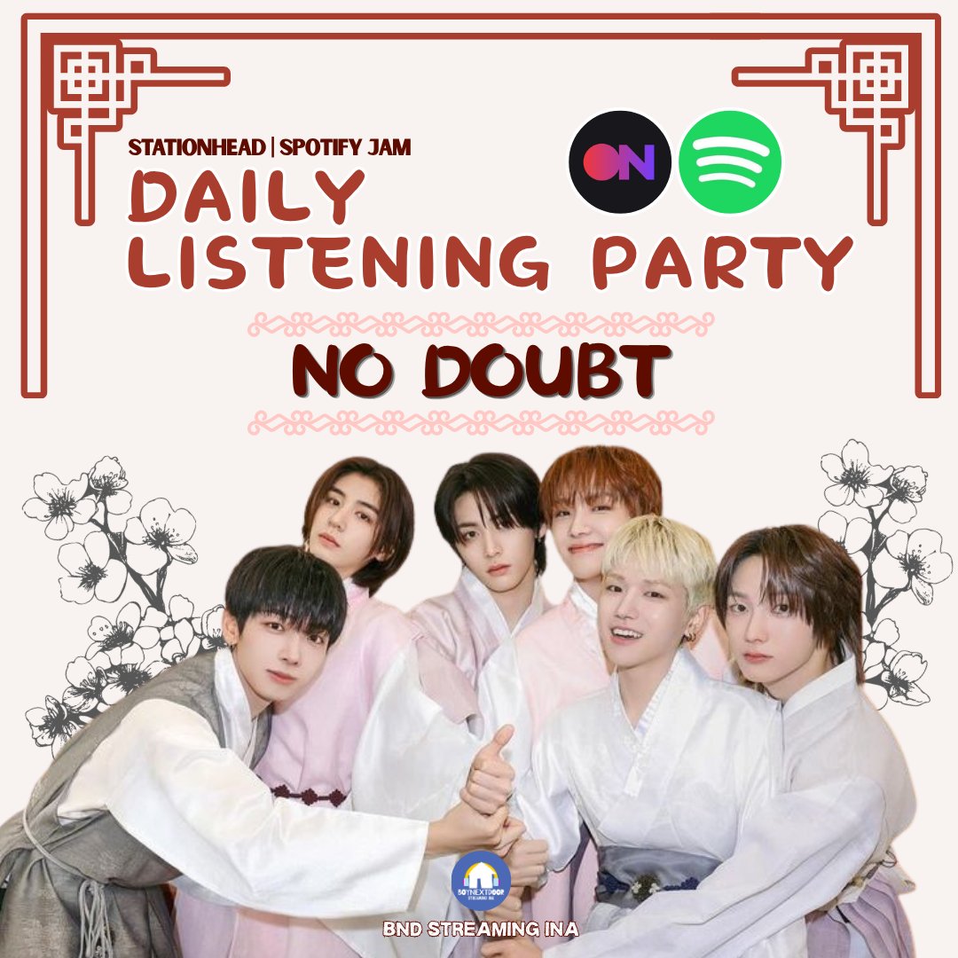 BonedoStreaming's tweet image. 👑 #BOYNEXTDOOR (Perfect Crown OST)
- NO DOUBT LISTENING PARTY 👑

Let’s stream, ONEDOOR!

🗓️ Today
📻 StationHead: stationhead.com/bonedostreaming
📀 Spotify Playlist: open.spotify.com/user/31y3pgoby…

More info? Check:
🔗 bonedostreaming.carrd.co

#보이넥스트도어
#NoDoubt #PerfectCrown