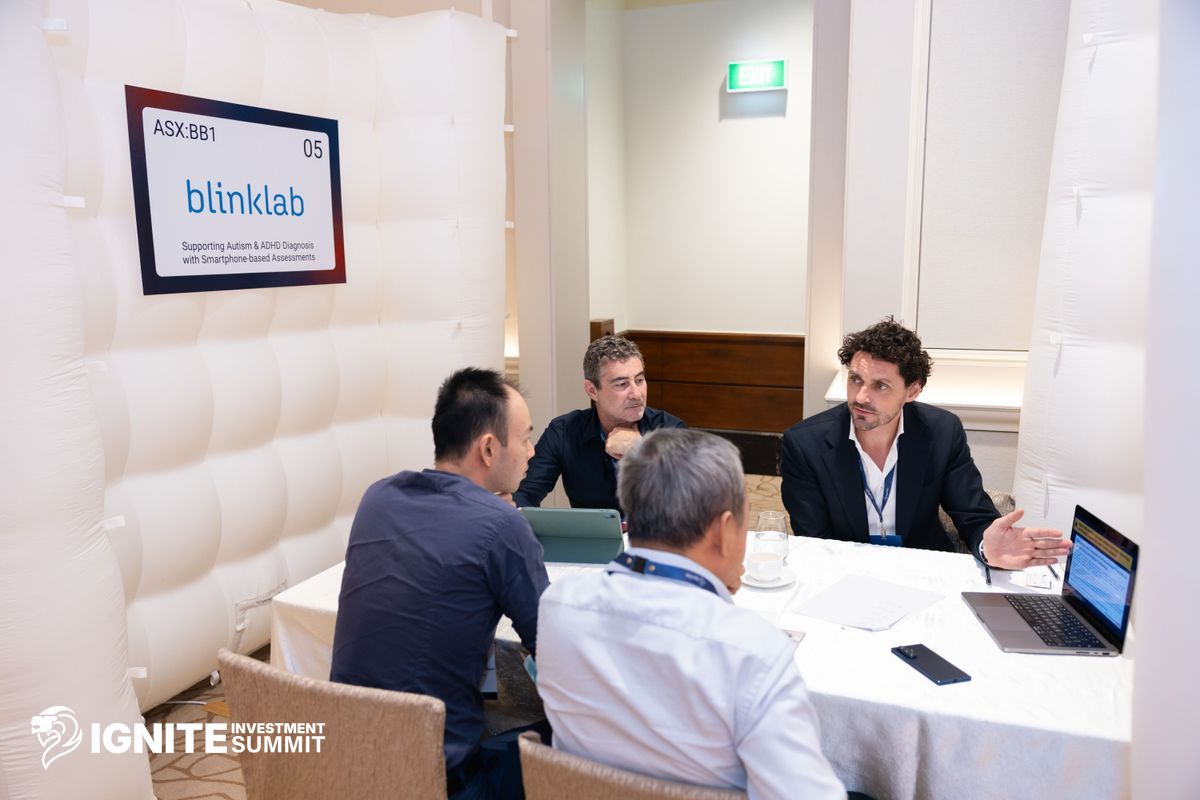 blinklab's tweet photo. $BB1 - @blink_lab (ASX:BB1) is pleased to be attending the Ignite Summit in Singapore this week (21-22 April 2026).

🔊 Dr Henk-Jan Boele (CEO & Managing Director) of BlinkLab will be presenting Today, 22 April 2026, at 10.00 AM, sharing the company story with the broader investor audience.

During what is a pivotal period for BlinkLab, we look forward to sharing insights surrounding some of the most significant milestones for the company in its journey toward the validation of our flagship technology, including:

Enrollment of the first participant child in our ongoing FDA 510(k) pivotal regulatory trial for BlinkLab Dx1, aimed at being a diagnostic aid for autism, with the study now underway across 10 leading U.S. clinical sites.

Selection by the Kingdom of Morocco for a nationwide, government-funded early autism screening program; the first of its kind globally.

New partnership with the SHANK2 Autism Foundation in the U.S., expanding our platform into genetically defined neurodevelopmental disorders and rare disease research.

If you're attending the Ignite Investment Summit this week, we'd welcome the opportunity to connect with you.