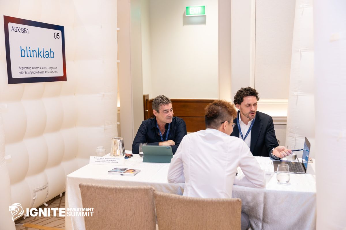 blinklab's tweet photo. $BB1 - @blink_lab (ASX:BB1) is pleased to be attending the Ignite Summit in Singapore this week (21-22 April 2026).

🔊 Dr Henk-Jan Boele (CEO & Managing Director) of BlinkLab will be presenting Today, 22 April 2026, at 10.00 AM, sharing the company story with the broader investor audience.

During what is a pivotal period for BlinkLab, we look forward to sharing insights surrounding some of the most significant milestones for the company in its journey toward the validation of our flagship technology, including:

Enrollment of the first participant child in our ongoing FDA 510(k) pivotal regulatory trial for BlinkLab Dx1, aimed at being a diagnostic aid for autism, with the study now underway across 10 leading U.S. clinical sites.

Selection by the Kingdom of Morocco for a nationwide, government-funded early autism screening program; the first of its kind globally.

New partnership with the SHANK2 Autism Foundation in the U.S., expanding our platform into genetically defined neurodevelopmental disorders and rare disease research.

If you're attending the Ignite Investment Summit this week, we'd welcome the opportunity to connect with you.