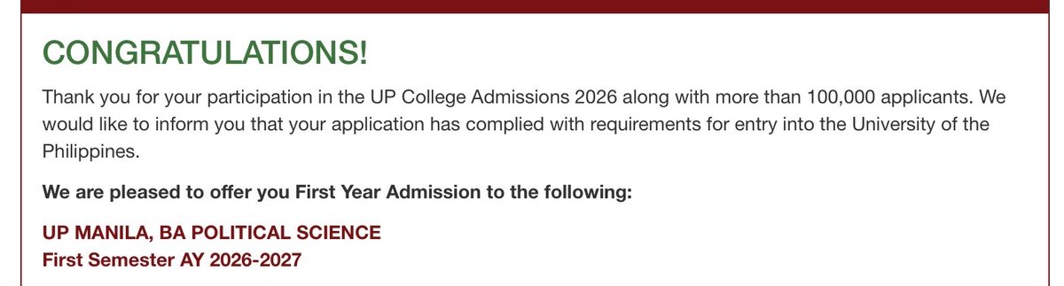 passed UP! seventeen may college nanaman kayo ❤️‍🔥