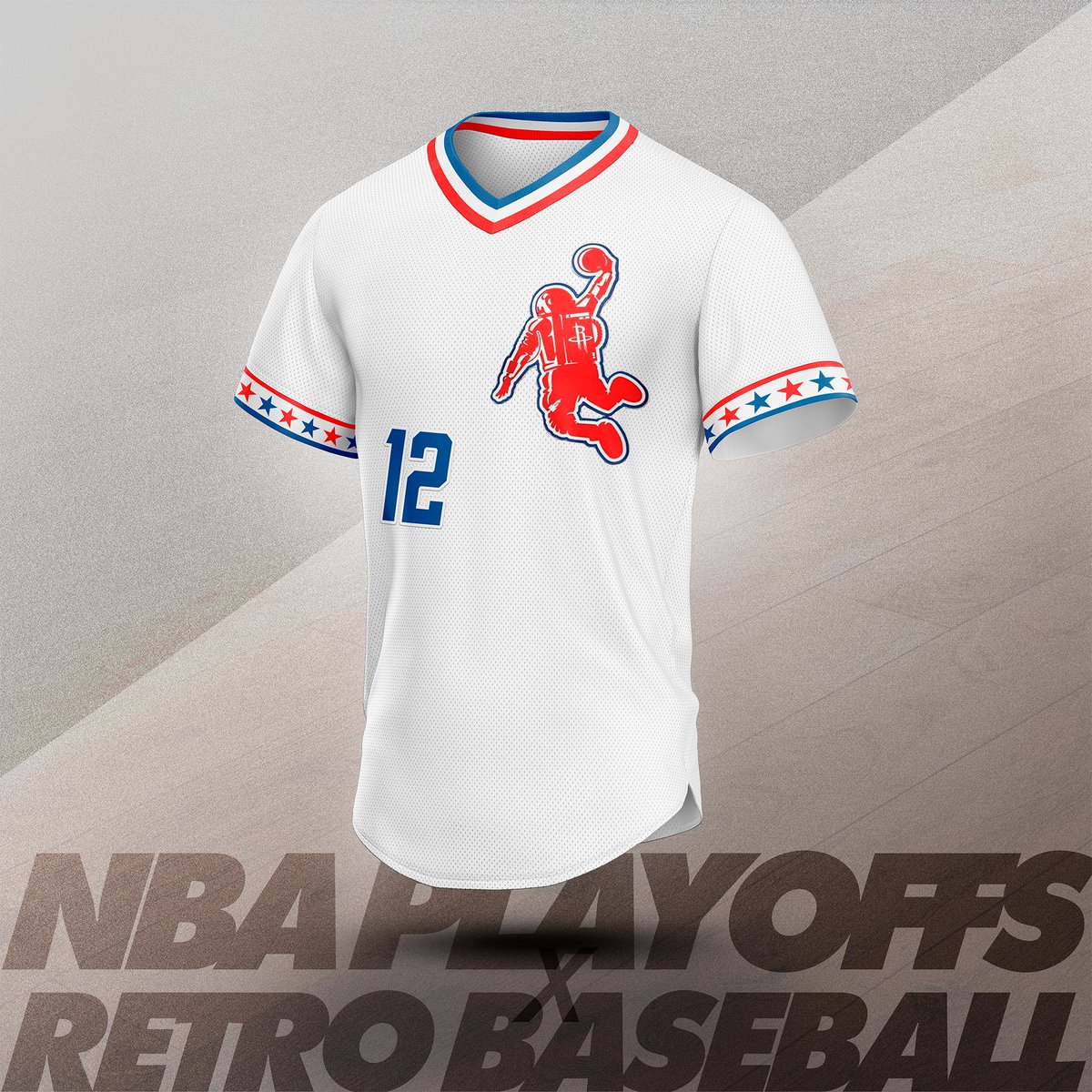 kkern_design's tweet photo. Design concept series: NBA Western Conference Round 1 playoff matchups reimagined as retro baseball pullovers. https://t.co/Reve3gtBy2