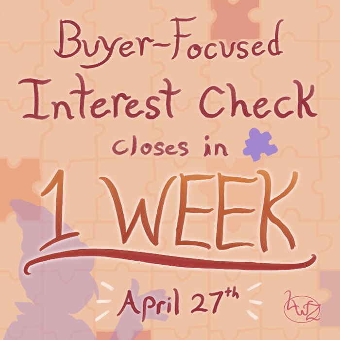 laytonwomenzine's tweet photo. 🧩 Only 1 WEEK REMAINS to fill out our Interest Check! We are still looking to collect data from our potential buyers! 

🧡Closing April 27th: https://t.co/LzthrGQm5v https://t.co/nOthqwOVa7