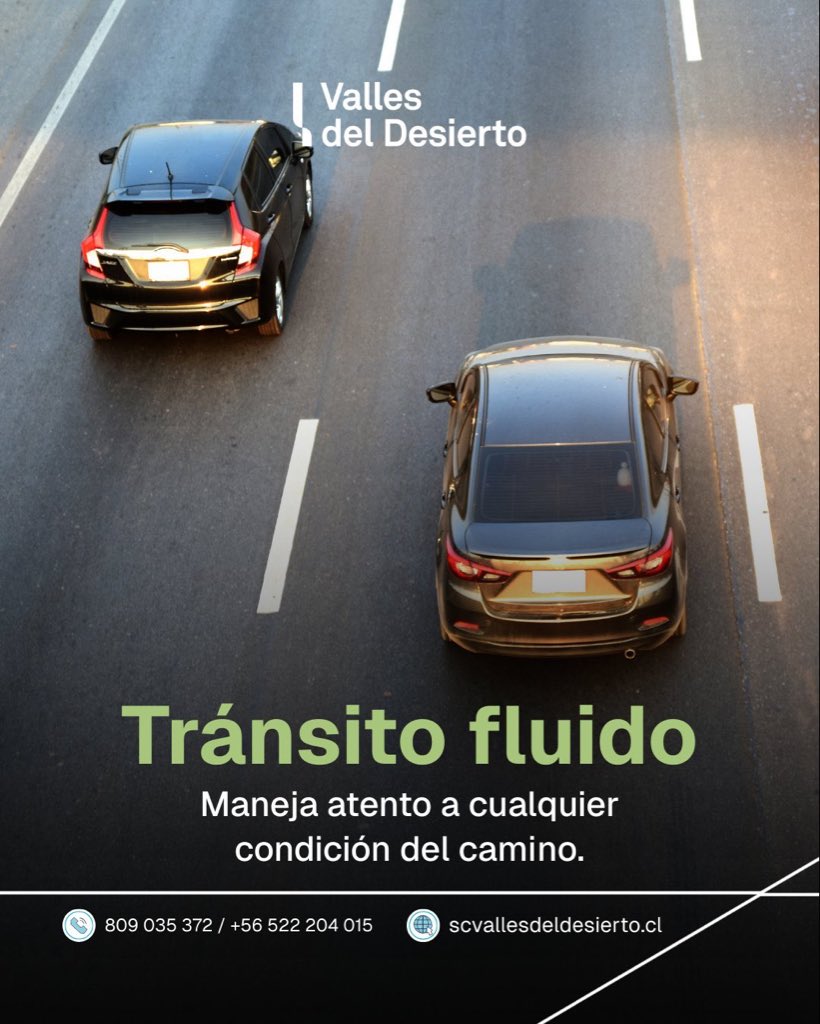 [INFORMACIÓN] 🟢 A esta hora se registra tránsito habilitado a lo largo de #VallesDelDesierto, desde #Vallenar a #Caldera. 👉 Recuerda portar siempre tu licencia y los documentos del vehículo al circular por la vía. #Caldera <a href="/CarabIIIRegion/">Carabineros Atacama</a>