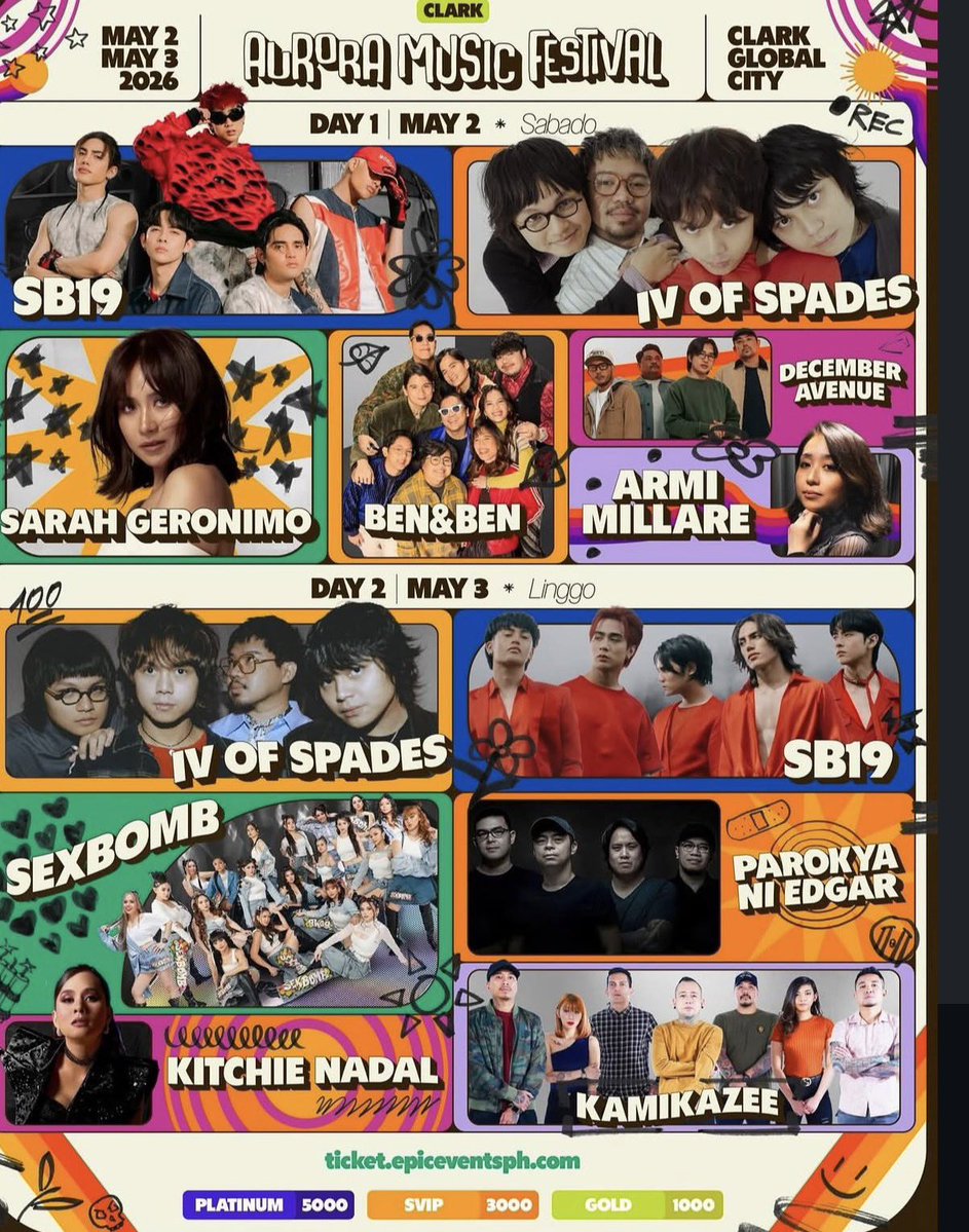 ✨🎶 Cuties! Sino na ang may ticket sa Aurora Music Festival? 

Kung meron, see you! Pero kung wala pa… hmm, baka ito na ang chance mo👀

Stay tuned, dahil may giveaway surprise na paparating… at baka ikaw na ang next lucky ticket holder!