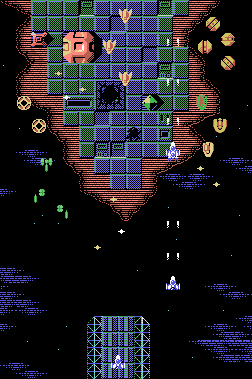 yazioh's tweet image. ２行交互塗り混色の事例

正直、オリジナルのMSX(1)版も十分綺麗なので描き直す必要はないんだけど、混色と純色の組み合わせで印象がずいぶん変わるなぁと。
スプライト部分　元々敵も２色仕様なのでずいぶん豪華な画面になってしまいますね。

#MSX SCREEN2 
スターフォース