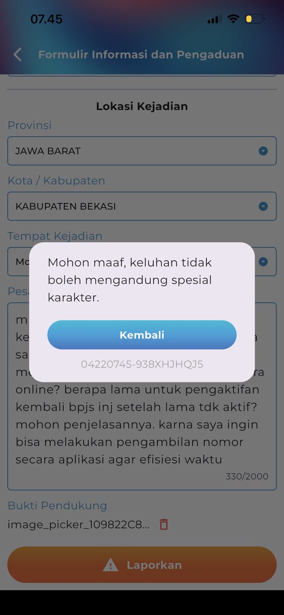 bdmintoninalvr's tweet photo. @BPJSKesehatanRI hallo ka kenapa say mau melakukan pengaduan gabisa ya? https://t.co/cyrlxpwBKM
