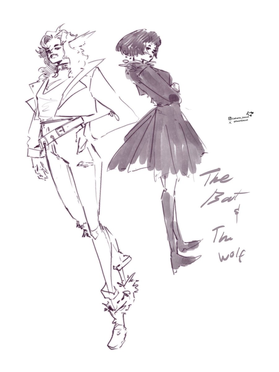 theartbiscuit's tweet photo. Mina and silver deadlock sketches 
I recently learned the ship term is blood moon… 
Comic tomorrow, and Mina and silver comic next week, love bites or 3. https://t.co/MQM3EytKxa
