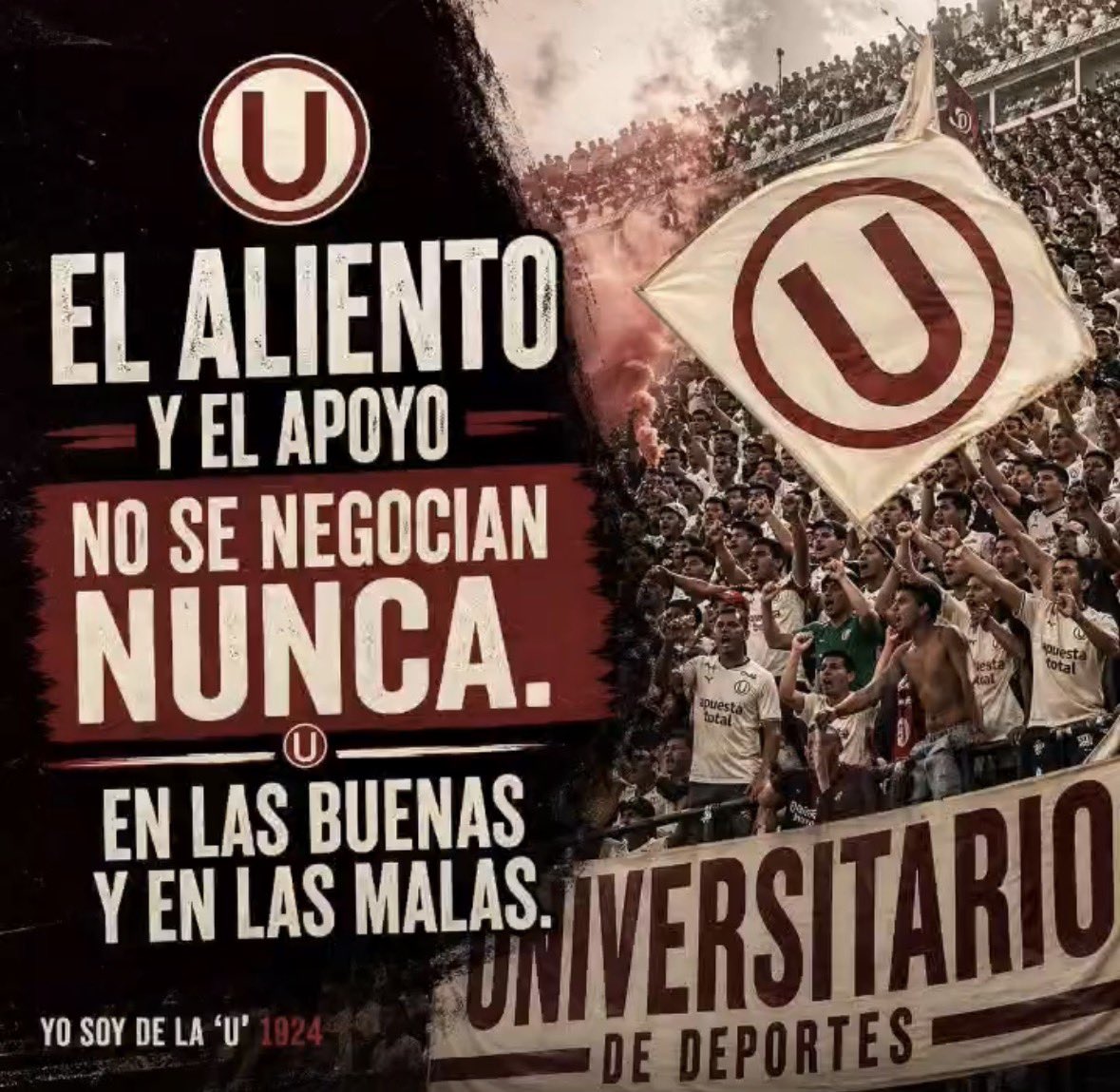 Ni siquiera deberíamos estar haciendo campaña de esto. Somos de la “U” en las buenas, en las malas y las peores así que desahuevense.

Compren su entrada y nos vemos mañana en el Monumental.

ticketmaster.pe/event/universi…
