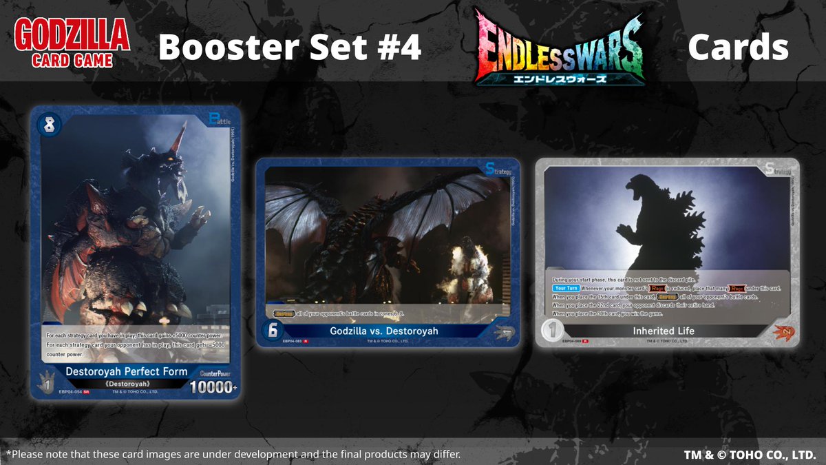 Card reveal! On sale May 23! Introducing the following collectible cards  from the from the Booster Set #4 "Endless Wars" Look forward to upcoming  cards! Product Page https://t.co/1Qf8fHsX9M #GodzillaCardGame #Godzilla  #TCG