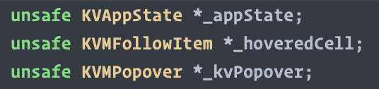 yo_swif's tweet photo. starting to question whether __unsafe_unretained is worth the performance improvement. the compiler does not seem to like it. #objc https://t.co/roGLyPAGXy