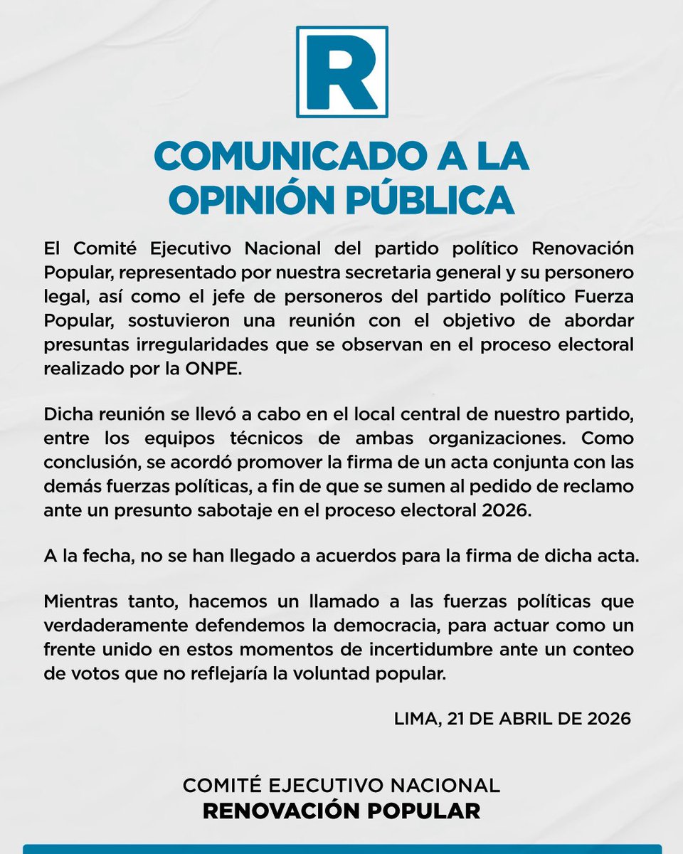 Renovación Popular tweet media