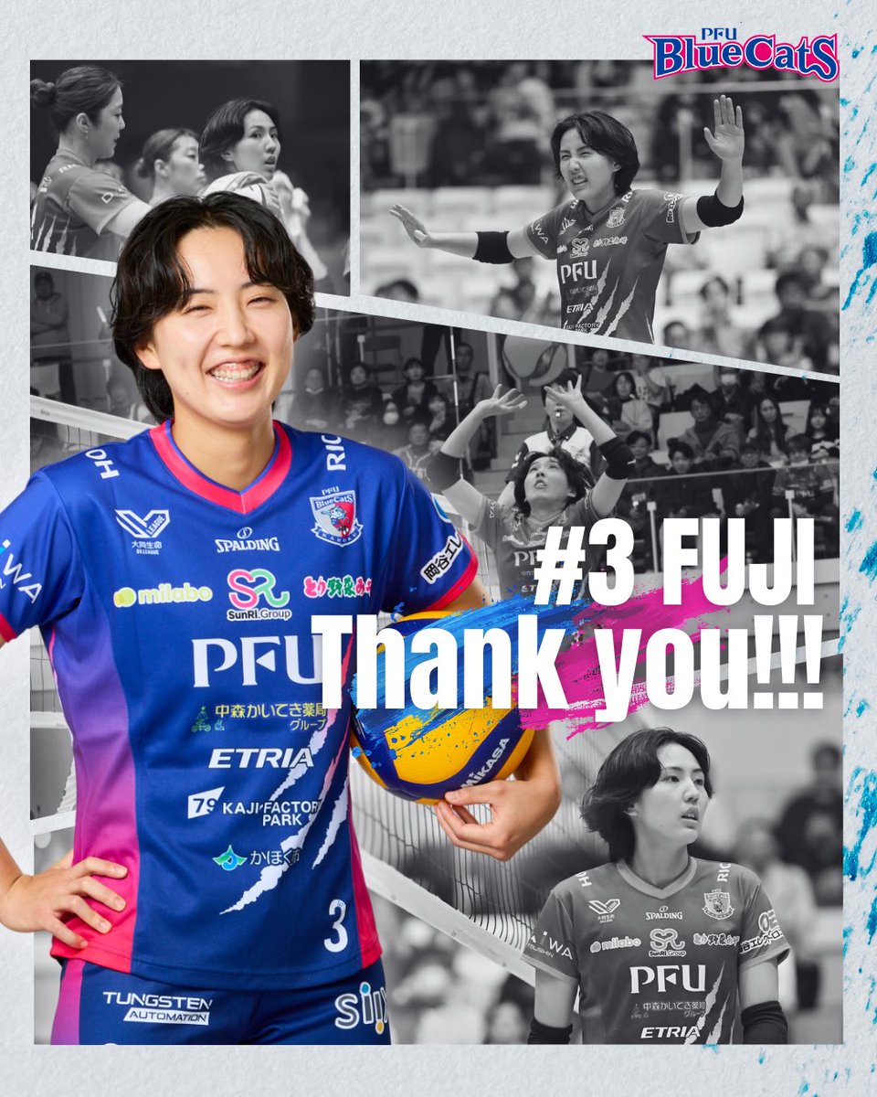 PFUBlueCats's tweet photo. ＼退団選手のお知らせ／

この度、#3 藤倉 由貴 選手が退団いたします。 これまであたたかいご声援をいただきました皆様に、厚く御礼を申し上げます。
本人コメントはホームページよりご覧ください。
🔗 https://t.co/LxdvdiMyou

#PFUブルーキャッツ石川かほく https://t.co/y9RsWg4GkH
