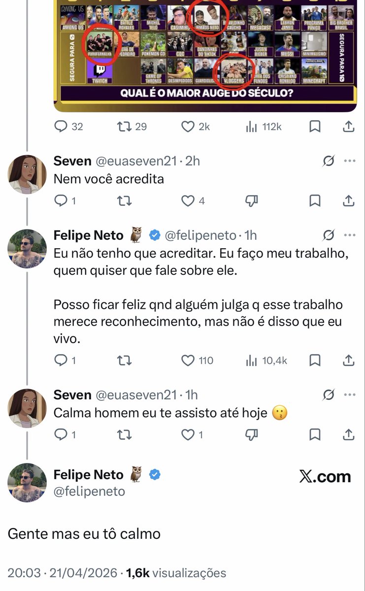 Felipe Neto 🦉 tweet media