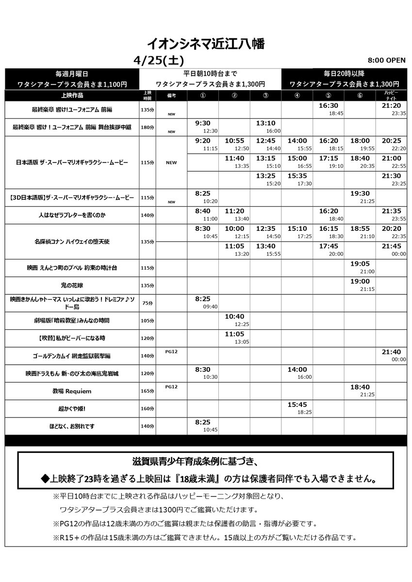 イオンシネマ近江八幡 tweet media
