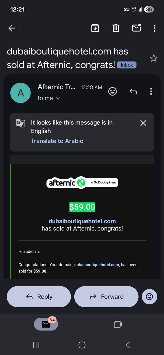 AbdellahSaoudd's tweet image. الحمدلله 

Hold time : 1 year 

Outbound 
Thanks @KehelAyyoub 

#domainsold #domainname #domain