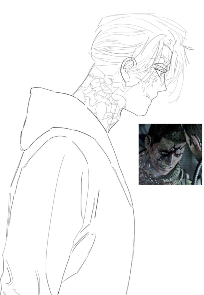 Chrisesoulr's tweet image. Wip! I made this last night for the comic I promised. I wanna make Piers’s hair long, but of course, it kinda looks awkward. I think wanna post it to see your guys’ opinions. I take any suggestions to whatever flaws you guys find. :3 #Piers #comic #residentevil #fyp #suggestion