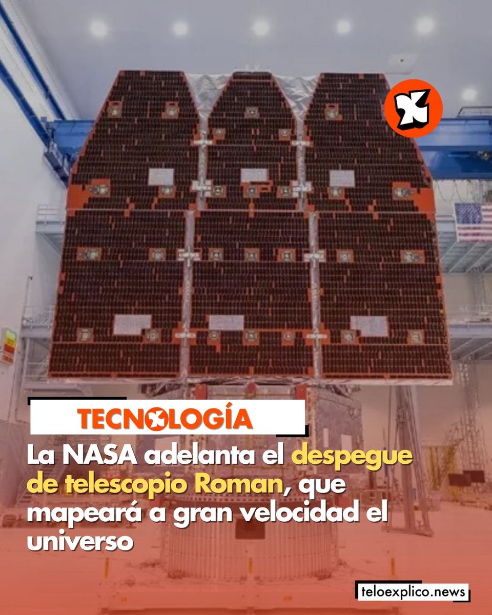 Teloexpliconews's tweet image. La NASA adelantó para principios de septiembre el lanzamiento del telescopio Roman, una máquina que mapeará el universo a una velocidad sin precedentes.

𝗔𝗺𝗽𝗹í𝗮: teloexplico.news/noticias/la-na…

#NASA #telescopio #Roman #universo #velocidad #TeLoExplico #TeloExplicoNews