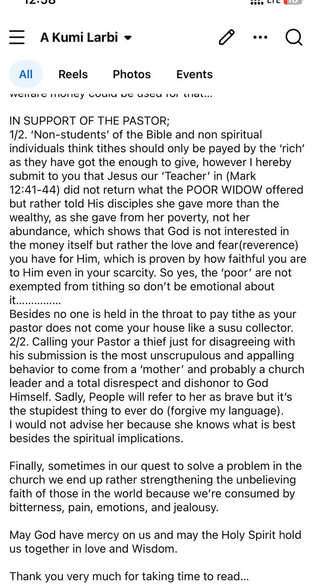 Proflarbi1's tweet photo. Who is right, the woman or the Pastor? https://t.co/Vx9JTJu5VM