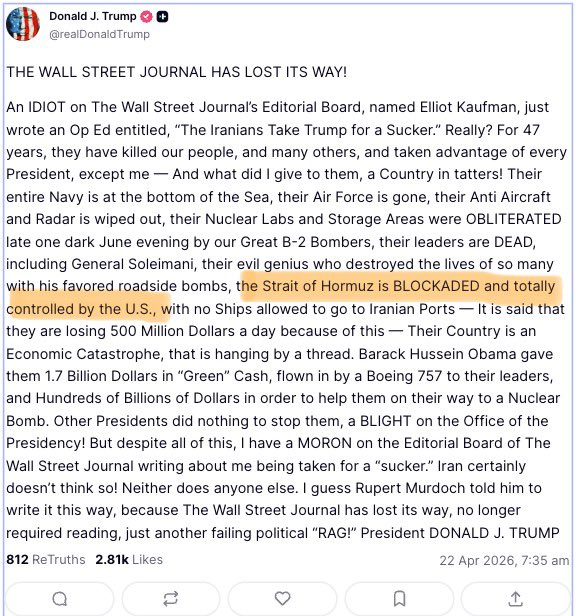 WorldStrategist's tweet image. For the listeners of our morning finance show, Trump is telling you what @anasalhajji been telling you since almost the beginning of the war.

#FinanceDaily is ahead of events.

Tune in weekday at 8 AM Eastern time.
Only on X. Always ahead of mainstream media.

@MarioNawfal